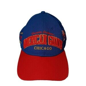 Vintage Negro League Chicago American Giants Hat One Size Strapback Red Blue